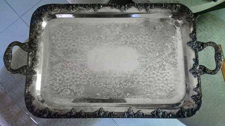 618P (Silverplate, Hollowware) 17" Waiter Tray by Gotham Silver