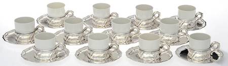 Hollowware (Set of 12) Demi Cup, Saucer & Liner