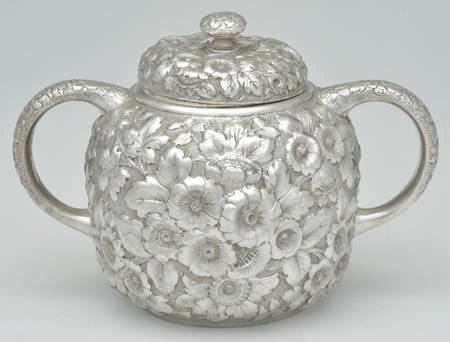 Repousse (Sterling, Hollowware) Sugar Bowl & Lid
