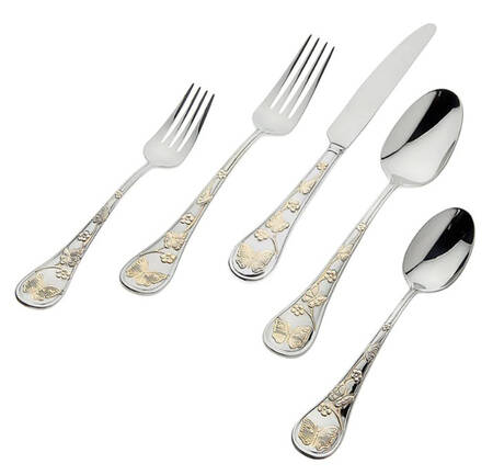 Butterfly Sandblast Gold Accent (Stainless) by Godinger