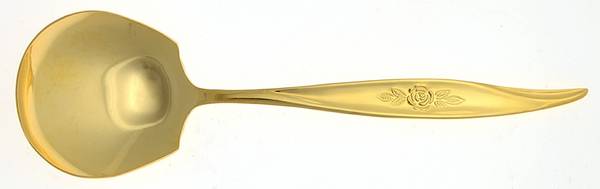 Avon Rose (Gold Electroplate) Solid Smooth Casserole Spoon