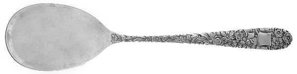 Ribbon Rose (Sterling, 1942) Solid Smooth Casserole Spoon by Hallmark