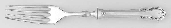 Heather (Silverplate, 1913) Indented Hollow Handled Fork by Hibbard, Spencer, Bart