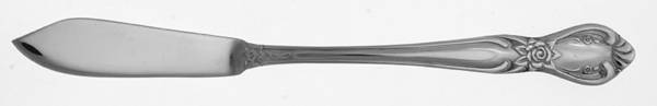 Lady Dauphine (Stainless) Flat Handle Master Butter Knife by Hull