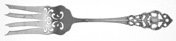 York (Sterling, 1898) Large Chipped Beef Fork by Howard Sterling 
