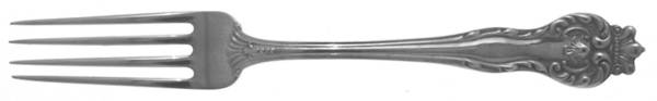 Queen (Sterling, 1893) Luncheon/Dessert Fork, Solid Piece