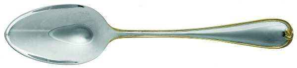 Hampton (Silverplate, Gold Accent) Place/Oval Soup Spoon by Heritage China