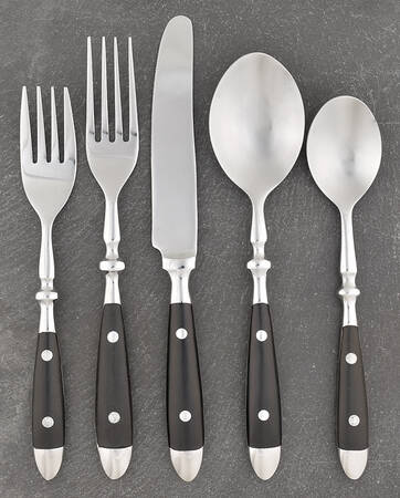 Bistro Black (Stainless) 5 Piece Place Setting