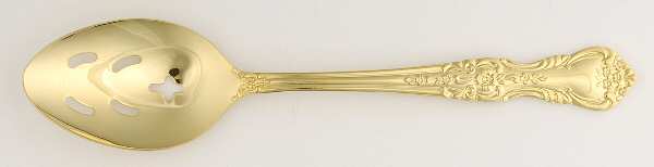 Golden Versailles (Gold Electroplate) Pierced Tablespoon (Serving Spoon)
