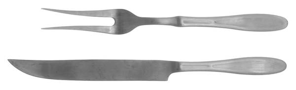 Messina (Stainless) Large 2-Piece Roast Carving Set w/Stainless Blade
