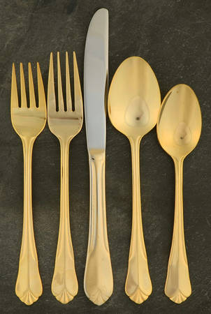 Sophia (Gold Electroplate) 5 Piece Place Setting
