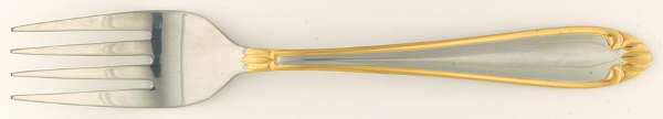 Abigail-Gold Accent (Stainless) Individual Salad Fork