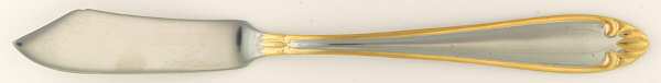 Abigail-Gold Accent (Stainless) Flat Handle Master Butter Knife