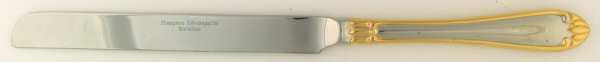 Abigail-Gold Accent (Stainless) Wedding Cake Knife with Stainless Blade