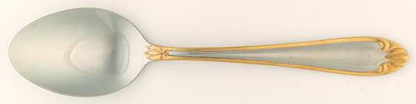 Abigail-Gold Accent (Stainless) Tablespoon (Serving Spoon)