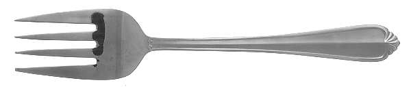 Medium Solid Cold Meat Serving Fork