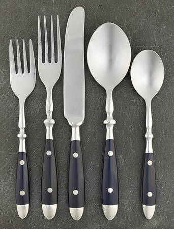 Bistro-Blue (Stainless) 5 Piece Place Setting