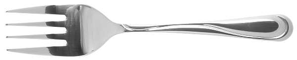 Swirl (Stainless) Medium Solid Cold Meat Serving Fork by Hampton Silversmiths
