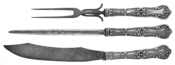 HCU2 (Sterling) Small Steak 3-Piece Carving Set with Stainless Blade