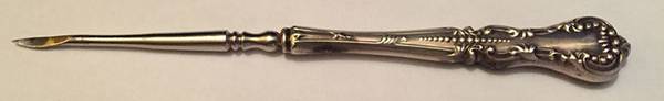 HCU2 (Sterling) Hollow Handle Nut Pick, Silverplate Pick