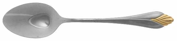 York Gold (Stainless, Gold Accent) Dessert/Oval Soup Spoon