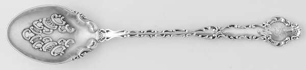 HCU3 (Sterling) Pierced Bowl Short Handle Olive Spoon by H H Curtis & Co