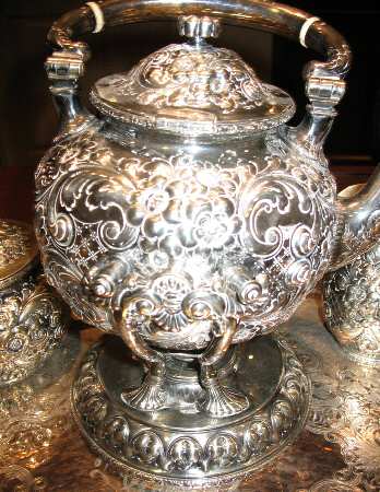 HWR1 (Sterling, Hollowware) Kettle, Stand & Burner by Howard & Co