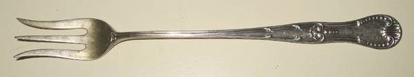 HCU7 (Sterling) Cocktail/Seafood Fork by H H Curtis & Co