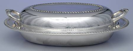 Silverplate Hollowware Double Vegetable Bowl