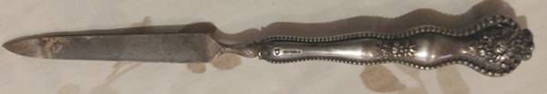 HCU8 (Sterling) Hollow Handle Nail File by H H Curtis & Co
