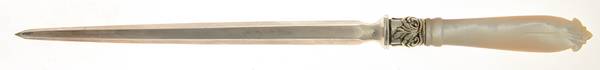 Pearl Handle 1 (Silverplate) Small Steel Rod Sharpener Knife by Henry Bosworth