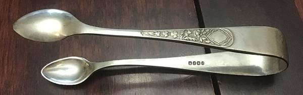 HTL2 (Silverplate) Sugar Tongs by Hamilton, Laidlaw & Co