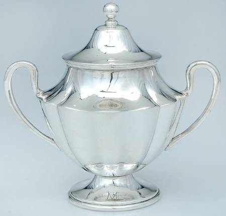 H0SH0S1 (Sterling, Hollowware) Sugar Bowl & Lid by Heather Silversmiths (Mexico)