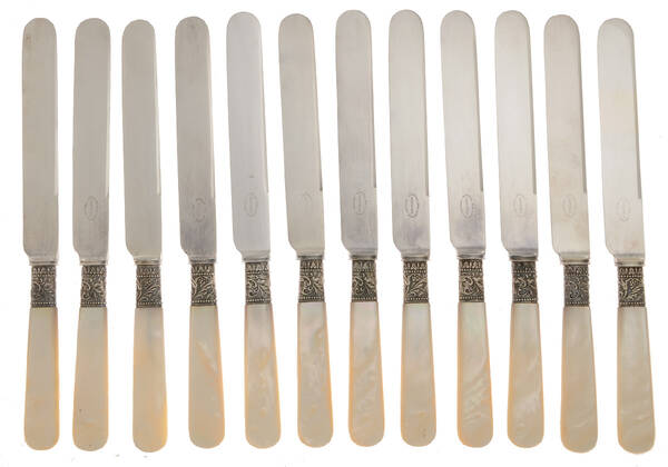 Pearl Handle 11 (Sterling) Pearl Handle Breakfast Knife - Set of 12 by Harrison Bros & Howson