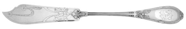 HVS1-1 (Sterling, Monos) Bright Cut Individual Solid Fish Knife by Henri Soufflot
