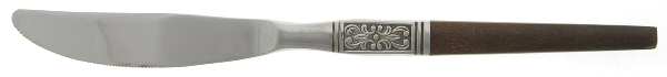 INR19 (Stainless, Brown Handle) Modern Solid Knife by Interpur