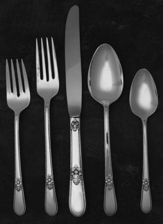Adoration (Silverplate, No Monograms) 40 Piece Estate Set
