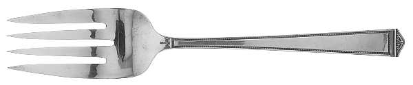 Anniversary (Silverplate, 1923) Large Solid Cold Meat Serving Fork