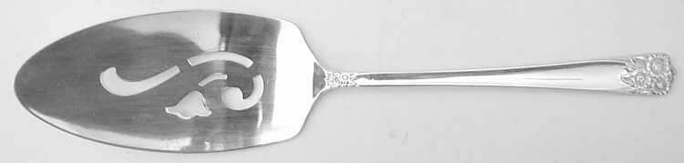 April (Silverplate, 1950) Solid Pierced Pie Server