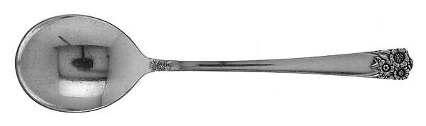 April (Silverplate, 1950) Round Bowl Soup Spoon (Gumbo)
