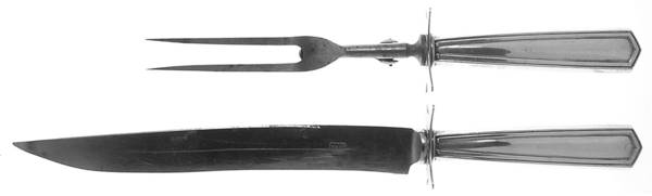 Brandon (Sterling, 1913) Large 2-Piece Roast Carving Set w/ Stainless Blade