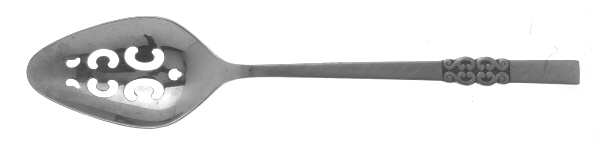 Danish Scroll (Stainless) Pierced Tablespoon (Serving Spoon) by International Silver
