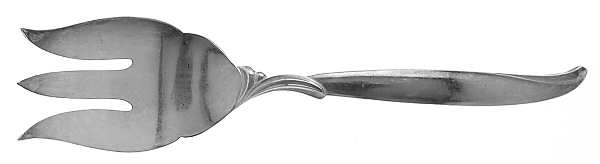 Flair (Silverplate, 1956) Large Solid Cold Meat Serving Fork by International Silver