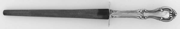Joan of Arc (Sterling, 1940) Large Knife Sharpener-Steel Rod w/Sterling Guard