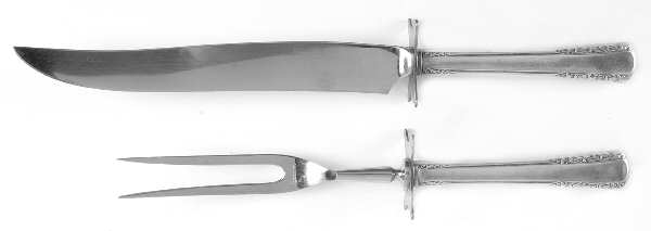 May Queen (Silverplate, 1951) Large 2-Piece Roast Carving Set w/Stainless Blade