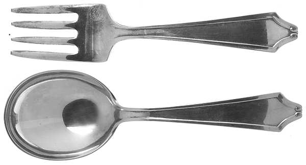 Minuet (Sterling, 1925, No Monograms) 2 Pc Baby Set (BF, BS)