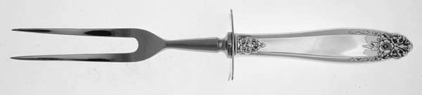 Prelude (Sterling, 1939, No Monograms) Large Stainless-Prong Roast Carving Fork