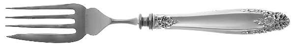 Prelude (Sterling, 1939, No Monograms) Individual Hollow Fish Fork, Stainless Tines