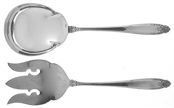 Prelude (Sterling, 1939, No Monograms) (2 Pc) Solid Salad Set