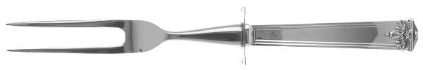 Trianon (Sterling, 1921, No Monograms) Small Steak Carving Fork with Stainless Prongs